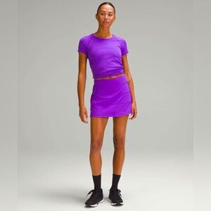 NWT Lululemon Pace Rival Mid-Rise Skirt (Long), Atomic Purple, Size 6